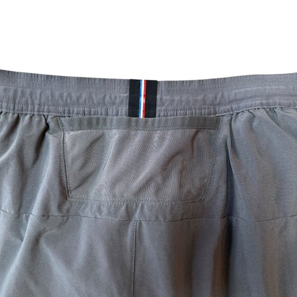 Fourlaps Athletic Running Shorts Lined Training Gym Workout Gray Black Mens XL - Picture 6 of 8